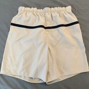 Islander Shorts Mens Medium Beige Colorblock Swim Trunks Lined Pockets Tropical‎